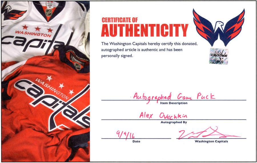 Alex Ovechkin Autographed Signed Washington Capitals (Red #8